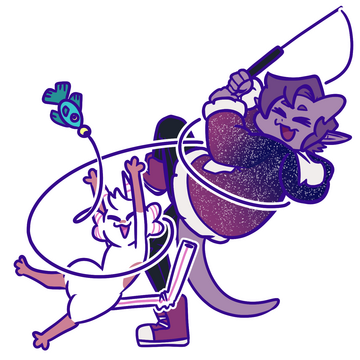 The artist's logo. It has a similar shape to the artist's mascot's head, forming a somewhat "M." The face and tail are also there with the tail making an upside down G shape. It reads "maxdowt" underneath.